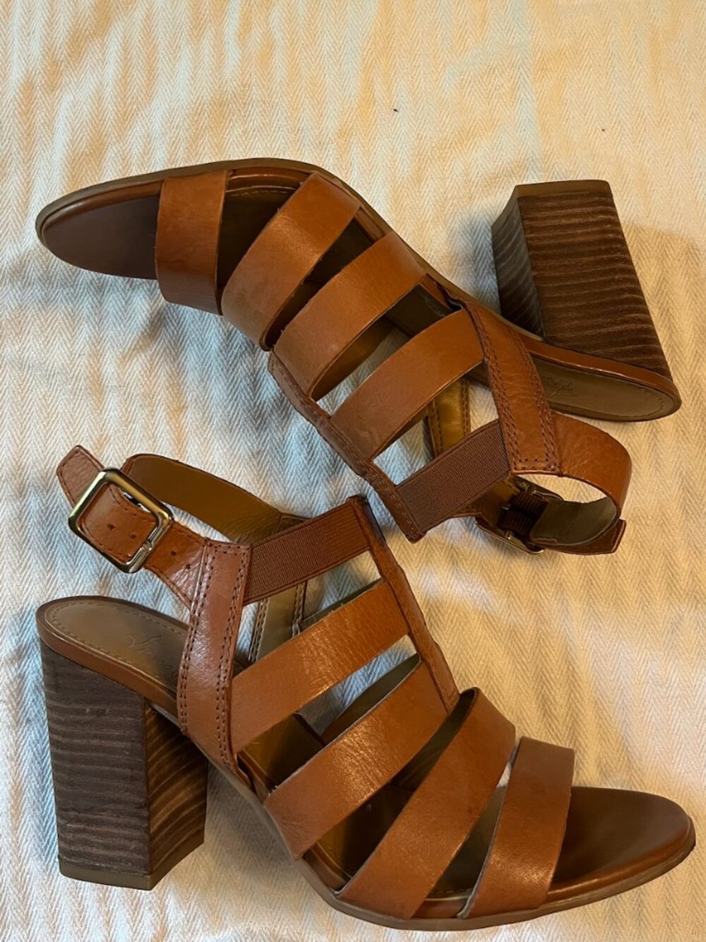 Franco Sarto Brown Leather Heels